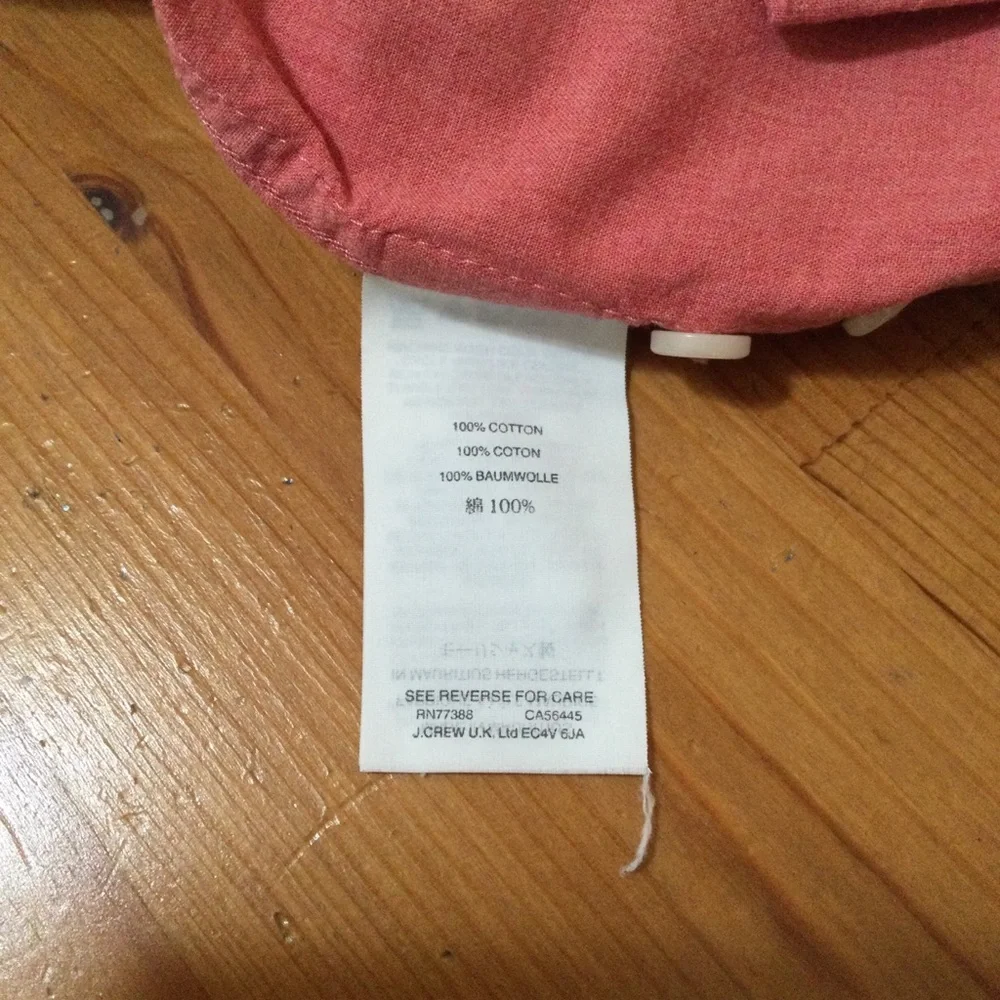 J.Crew Men’s Slim Button Down Long Sleeve Salmon Shirt Size M